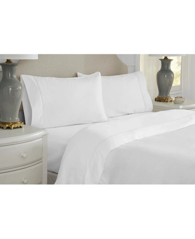 Pointehaven 525 Thread Count Queen Sheet Set Bedding In White