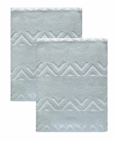 Ozan Premium Home Turkish Cotton Sovrano Collection Luxury Bath Sheets, Set Of 2 In Light Aqua
