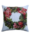 CHICOS HOME CHICOS HOME CHRISTMAS WREATH DECORATIVE PILLOW,20" X 20"