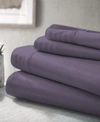 Ienjoy Home Expressed In Embossed By The Home Collection Chevron 4 Piece Bed Sheet Set, Queen Bedding In Purple Striped