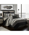 Nanshing Sydney 8-piece California King Comforter Set Bedding In Black