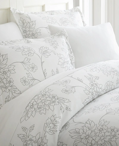 Ienjoy Home Elegant Designs Full/queen Patterned Duvet Cover Set By The Home Collection In Grey Vines