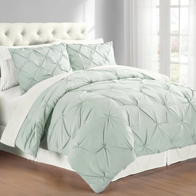 Cathay Home Inc. Premium Collection Pintuck 3-pc. Comforter Set, Full/queen In Misty Blue