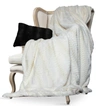Cathay Home Inc. Luxe Embossed Micro Mink King Faux Fur Blanket In Cream