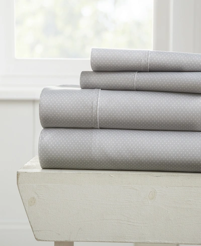 Ienjoy Home The Boho & Beyond Premium Ultra Soft Pattern 4 Piece Bed Sheet Set By Home Collection In Grey Hearts