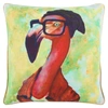 RIZZY HOME MARIAH PARRIS FLAMINGO POLYESTER FILLED DECORATIVE PILLOW, 20" X 20"