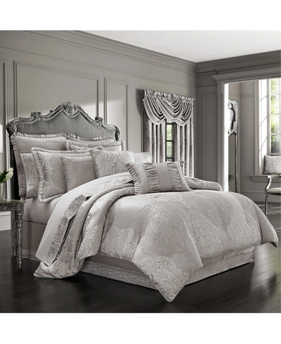 J Queen New York La Scala California King 4-pc. Comforter Set Bedding In Silver