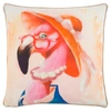 RIZZY HOME MARIAH PARRIS FLAMINGO POLYESTER FILLED DECORATIVE PILLOW, 20" X 20"