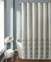 Lush Decor Vintage Stripe Yarn Dyed Cotton Shower Curtain, 72" X 72" In Denim Blue
