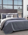 EDDIE BAUER HIDDEN LAKE CHAMBRAY BLUE TWIN QUILT SET