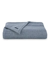 Nautica Chevron Stripe Yarn Dye Cotton Blanket, Full/queen Bedding In Navy