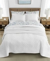 TOMMY BAHAMA HOME TOMMY BAHAMA SOLID WHITE REVERSIBLE 2-PIECE TWIN QUILT SET
