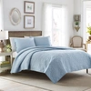 Laura Ashley Felicity Cotton Reversible 2 Piece Quilt Set, Twin In Breeze Blue