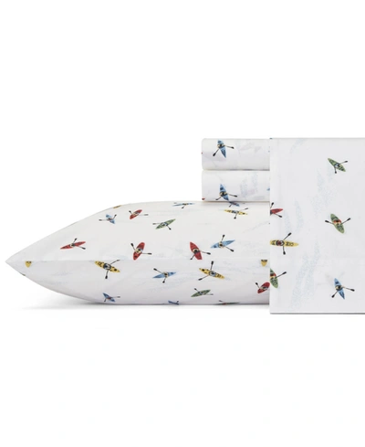 Eddie Bauer Printed 100% Cotton Percale 3-pc. Sheet Set, Twin In Kayak