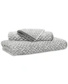 Ralph Lauren Sanders Basketweave Antimicrobial Hand Towel, 16" X 30" In Pewter Grey