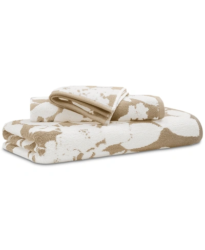 Lauren Ralph Lauren Sanders Floral Antimicrobial Cotton Hand Towel, 16" X 30" In Tan