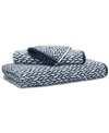 Ralph Lauren Sanders Basketweave Antimicrobial Hand Towel, 16" X 30" In Club Navy