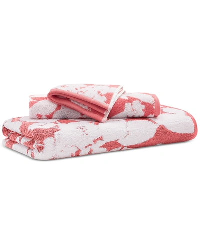 Lauren Ralph Lauren Sanders Floral Antimicrobial Cotton Hand Towel, 16" X 30" In Rose Red