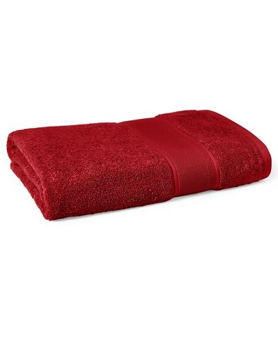 Lauren Ralph Lauren Sanders Solid Antimicrobial Cotton Bath Towel, 30" X 56" Bedding In Cherry Red
