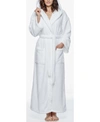 Arus Hooded Full Ankle Length Premium Fleece Bathrobe Bedding In White