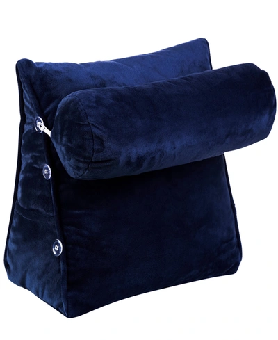 Cheer Collection Bolster Wedge Pillow In Blue