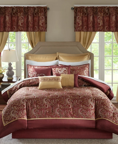 Madison Park Eleni 24-pc. California King Room In A Bag Bedding In Red