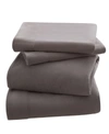 Jla Home Peak Performance 3m Scotchgard Micro Fleece 4-pc King Sheet Set Bedding In Grey
