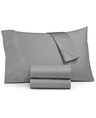 Sunham Ashford Solid 1500-thread Count 4-pc. Extra Deep Sheet Set, Queen In Dark Grey