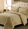 Tribeca Living Brisbane Microfiber Solid Oversized King Quilt Set In White
