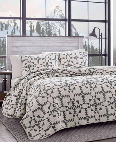 Eddie Bauer Arrowhead Reversible 2-piece Twin Quilt Set Bedding In Charcoal