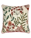 MOD LIFESTYLES BOTANICAL HARVEST EMBROIDERY PILLOW, 18" SQUARE