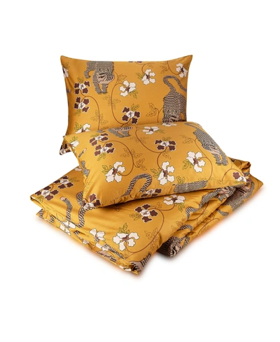 Lemieux Et Cie Tiger 3 Piece Duvet Cover Set, King In Yellow