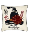 Mod Lifestyles Halloween Witch Hat Decorative Pillow, 18" X 18" In Black Combo