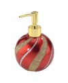 AVANTI RED ORNAMENT HOLIDAY RESIN SOAP/LOTION PUMP