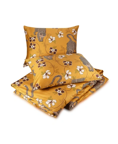 Lemieux Et Cie Tiger 3 Piece Duvet Set, Full/queen In Yellow