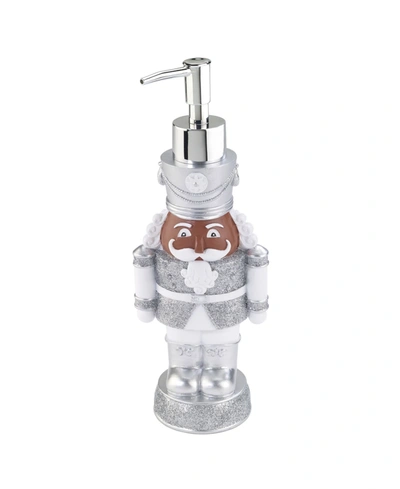 Avanti Nutcracker Lotion, Soap, Sanitizer Dispenser Bedding In Silver-tone