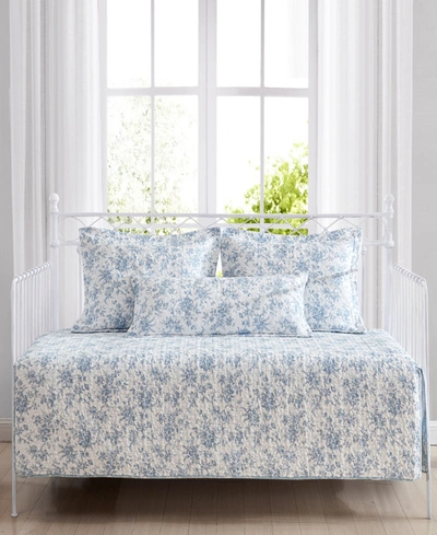 Laura Ashley Walled Garden 4-pc. Quilt Set, Daybed In Skydust Blue