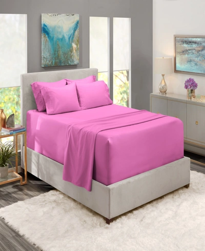Nestl Bedding Bedding 6 Piece Extra Deep Pocket Bed Sheet Set, Full In Radiant Orchid Purple