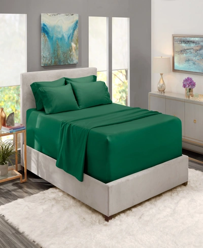 Nestl Bedding Bedding 6 Piece Extra Deep Pocket Bed Sheet Set, King In Hunter Green