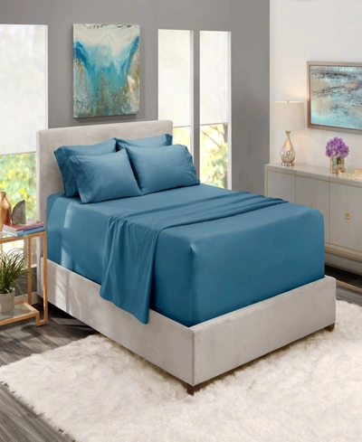 Nestl Bedding Bedding 4 Piece Extra Deep Pocket Bed Sheet Set, Twin/long In Blue Heaven