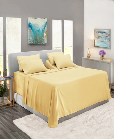 Nestl Bedding Extra Deep Pocket 7-pc. Sheet Set, King Split In Vanilla Yellow