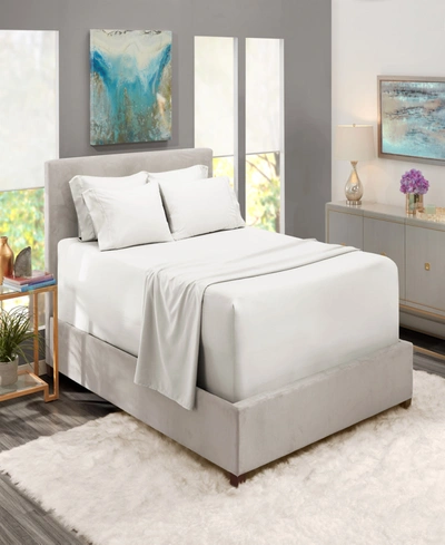 Nestl Bedding Bedding 6 Piece Extra Deep Pocket Bed Sheet Set, California King In White
