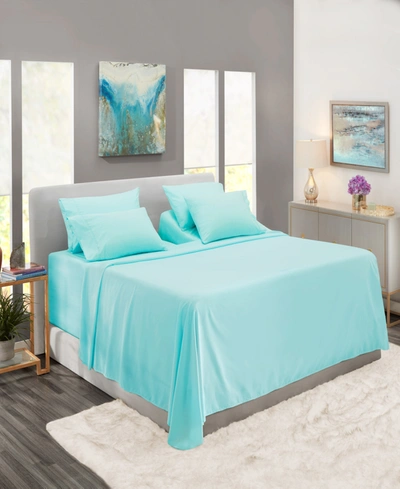 Nestl Bedding Extra Deep Pocket 7-pc. Sheet Set, King Split In Aqua Light Blue