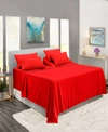 Nestl Bedding Extra Deep Pocket 7-pc. Sheet Set, King Split In Cherry Red