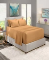 Nestl Bedding Bedding 6 Piece Extra Deep Pocket Bed Sheet Set, Queen In Mocha Light Brown