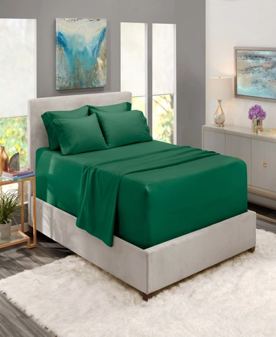 Nestl Bedding Bedding 4 Piece Extra Deep Pocket Bed Sheet Set, Twin/long In Hunter Green