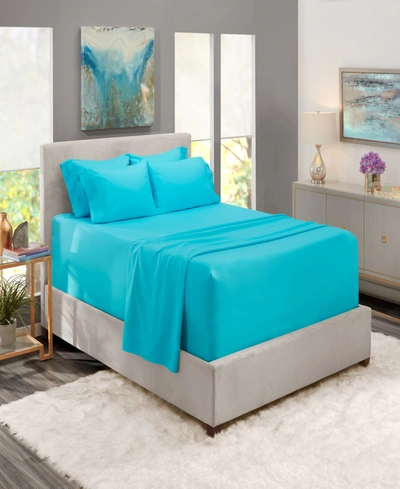 Nestl Bedding Bedding 6 Piece Extra Deep Pocket Bed Sheet Set, Full In Beach Blue
