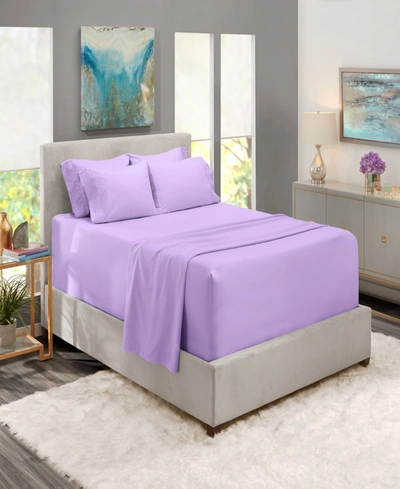 Nestl Bedding Bedding 6 Piece Extra Deep Pocket Bed Sheet Set, King In Lavender