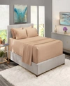Nestl Bedding Bedding 4 Piece Extra Deep Pocket Bed Sheet Set, Twin Bedding In Taupe Sand