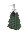 AVANTI TIS THE SEASON HOLIDAY PLAID RESIN SOAP/LOTION PUMP